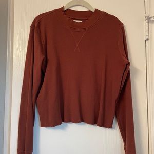 Mate the Label organic Thermal Boxy Crop in Tobacco Sz Small